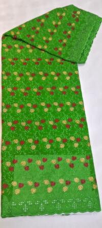 5 yard Swiss lace fabric heavy beaded embroidery African 100% cotton fabric swiss voile lace . D NO 2777 GREEN