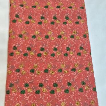 5 yard Swiss lace fabric heavy beaded embroidery African 100% cotton fabric swiss voile lace . D NO 2777 PEACH