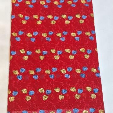 5 yard Swiss lace fabric heavy beaded embroidery African 100% cotton fabric swiss voile lace . D NO2777 RED