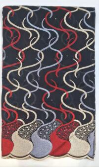 5 yard Swiss lace fabric heavy beaded embroidery African 100% cotton fabric swiss voile lace  D NO 3126-BLACK