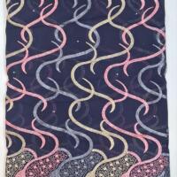 5 yard Swiss lace fabric heavy beaded embroidery African 100% cotton fabric swiss voile lace D NO 3126-BLUE