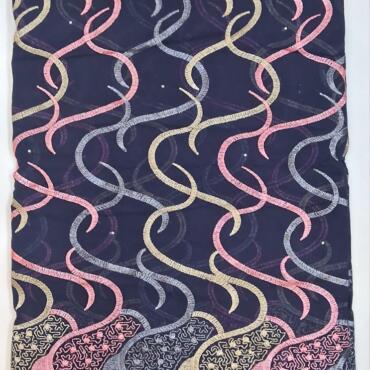 5 yard Swiss lace fabric heavy beaded embroidery African 100% cotton fabric swiss voile lace D NO 3126-BLUE