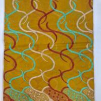 5 yard Swiss lace fabric heavy beaded embroidery African 100% cotton fabric swiss voile lace D NO 3126-PISTA