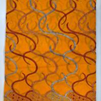 5 yard Swiss lace fabric heavy beaded embroidery African 100% cotton fabric swiss voile lace D NO 3126- YELLOW
