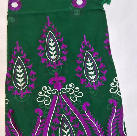 5 Yard Swiss Fabric High Quality Latest Heavy Beaded Embroidery African 100% Cotton Voile Lace Dubai Lafaya For Wedding Party (d no 3169)