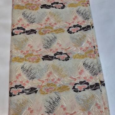 EMBROIDRED SWISS 2*2 VOILE LACE 100% COTTAN ,D NO3363 CREAM