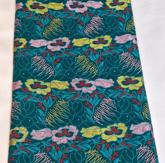 EMBROIDRED SWISS 2*2 VOILE LACE 100% COTTAN ,D NO3363  FIROJI
