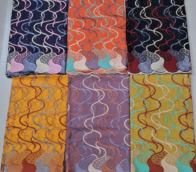 5 Yard Swiss Voile Lace 2025 High Quality Africa Embroidery 100% Cotton Fabric Brode Popular for African Women Cloth. d no-3126