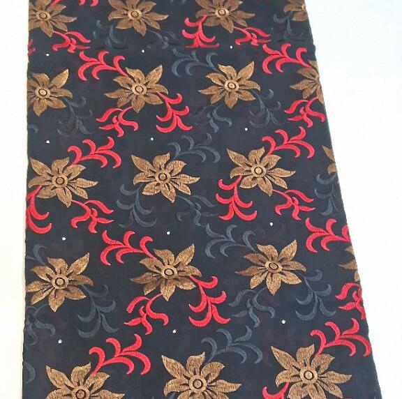 African Engagement Fabric, Swiss Lace, Nigerian Lace Fabric, African Lace, High-Quality Lace, African Wedding Fabric, African Cotton Fabric DESIGN NO-3332 BLACK