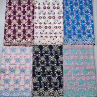 Swiss Voile Lace Fabric High Quality Embroidery African Cotton Lace Fabrics. d no 3305 all color