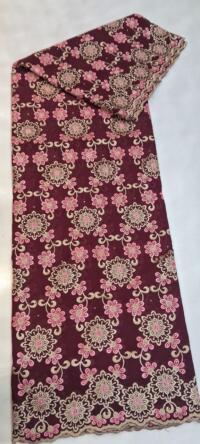Swiss Voile Lace Fabric High Quality Embroidery African Cotton Lace Fabrics. d no 3305 all color - Image 5