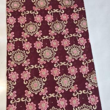 Swiss Voile Lace Fabric High Quality Embroidery African Cotton Lace Fabrics. d no 3305 maroon