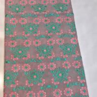 Swiss Voile Lace Fabric High Quality Embroidery African Cotton Lace Fabrics. d no 3305 peach