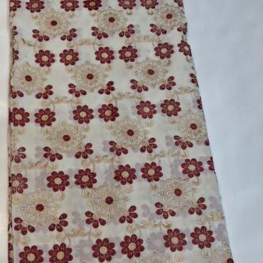 Swiss Voile Lace Fabric High Quality Embroidery African Cotton Lace Fabrics. d no 3305 white